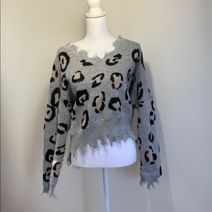 Animal print sweater
